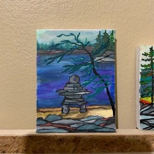 Miniature original acrylic art